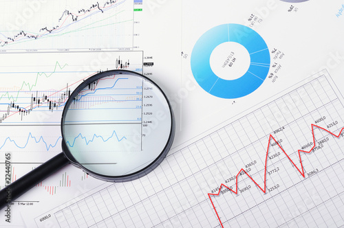 charts and graphs of sales photo