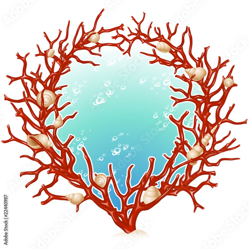 Red coral frame