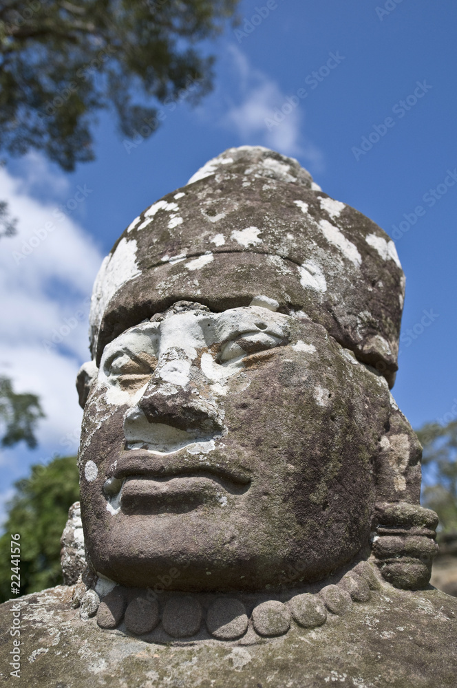 Heads of the guardians of Angkor Thom