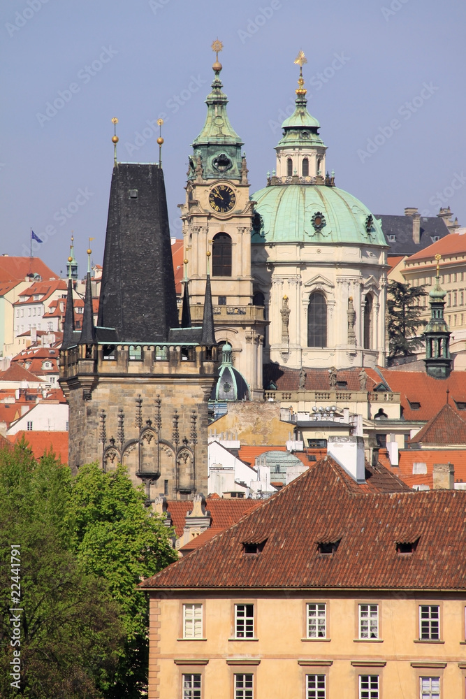 The View on Prague's St. Nicholas' Cathedral The View on Prague's St. Nicholas' Cathedral