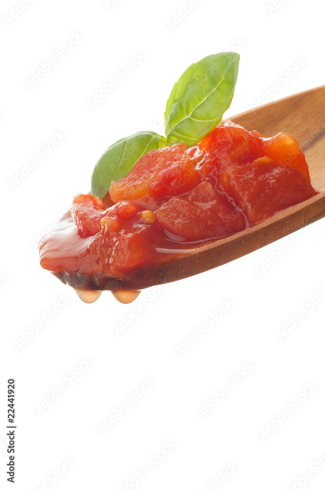spoon with tomato spoon with tomato