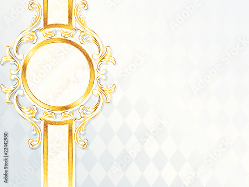 Beautiful horizontal rococo wedding banner