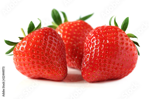 Strawberries isolated on white