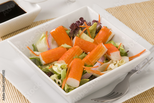 Canvas Print surimi salad.