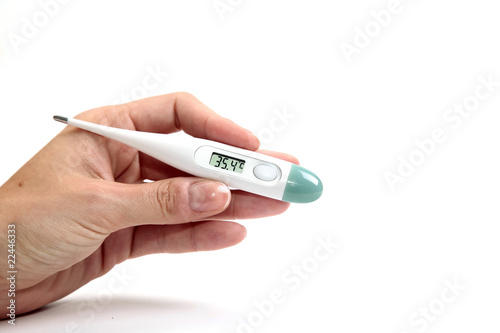 Thermometer in Human hand