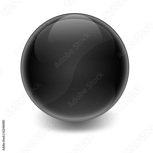 Esfera brillante negra