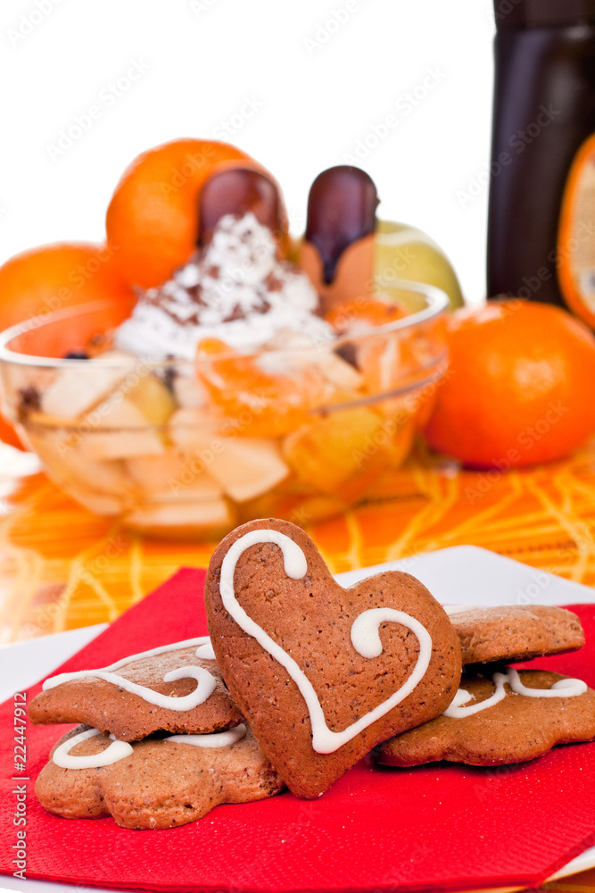 cookies and fruits