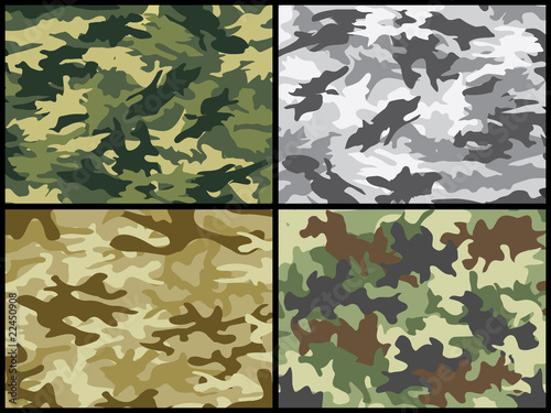 Military camouflage patterns