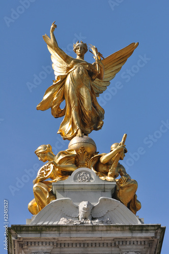 Golden Angel memorial statue in London uk