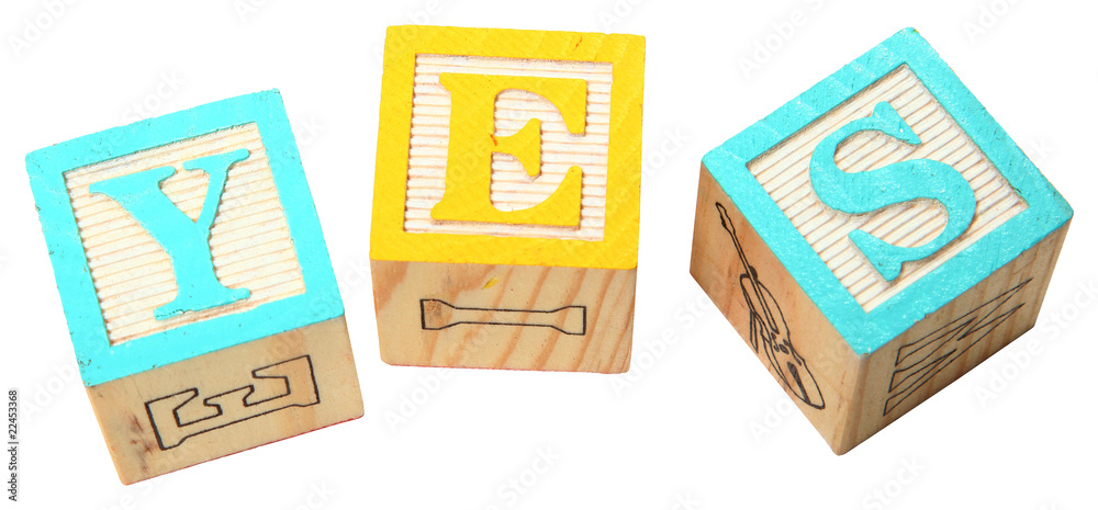 YES in Alphabet Blocks YES in Alphabet Blocks