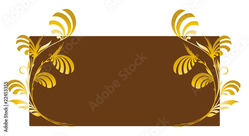 etiquette or et palmier