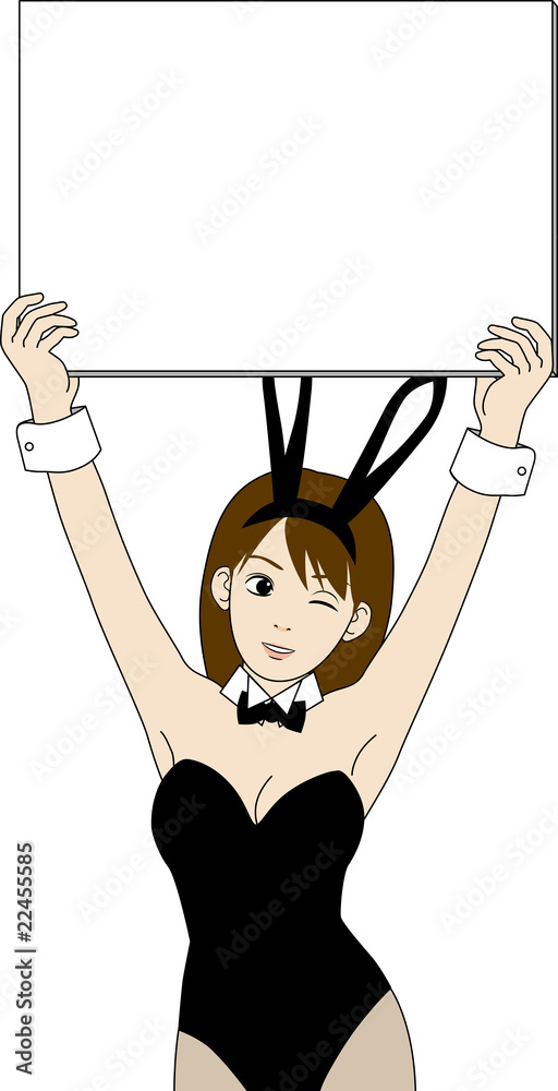 ボードを掲げるバニーガール Stock イラスト Adobe Stock ボードを掲げるバニーガール Stock イラスト Adobe Stock