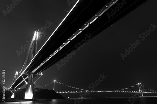 bridges in Hong Kong at night