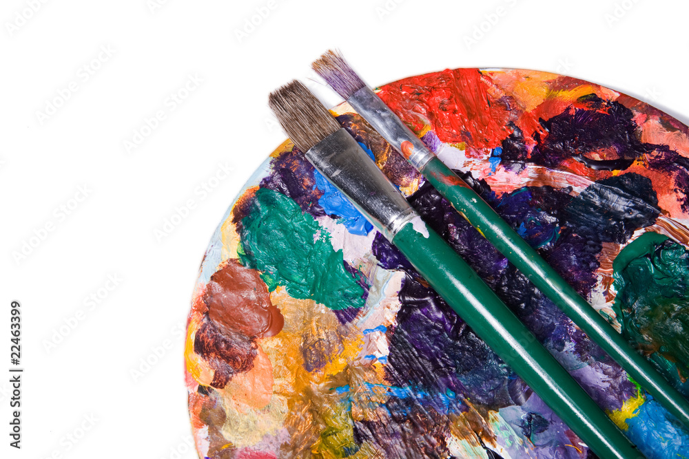 Obraz premium Colorful paint palette.