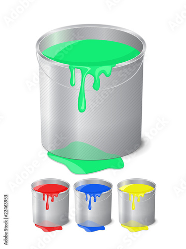 bucket with paint