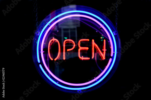 OPEN neon sign