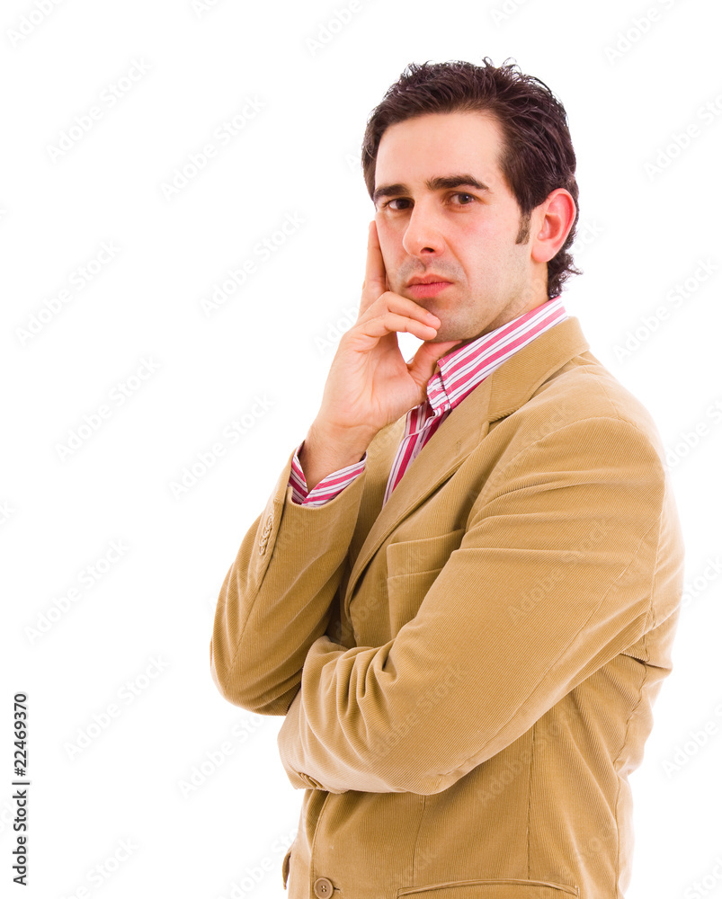 portrait of young business man, isolated on white portrait of young business man, isolated on white
