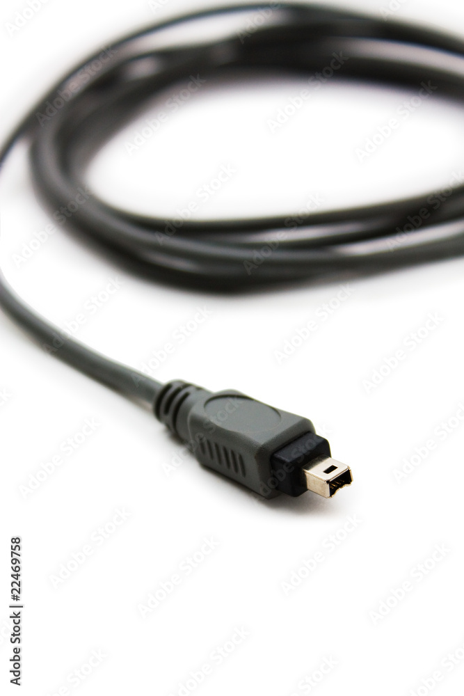 Cable gray transition isolated on a white background Cable gray transition isolated on a white background