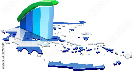 Statistiques de la Grèce à la hausse (détouré)