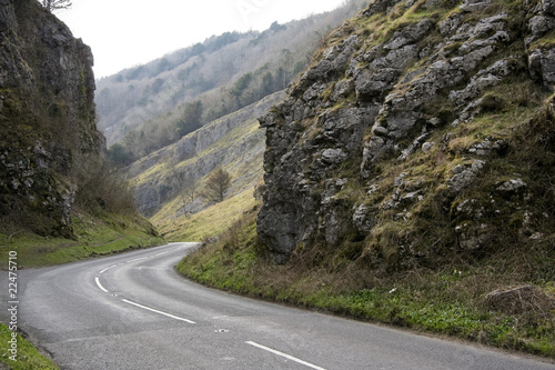 Fotografie cheddar gorger road somerset england