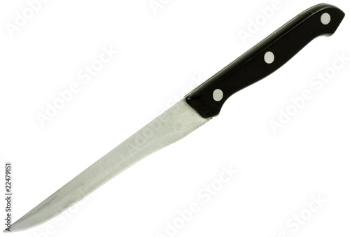 couteau de cuisine, fond blanc photo