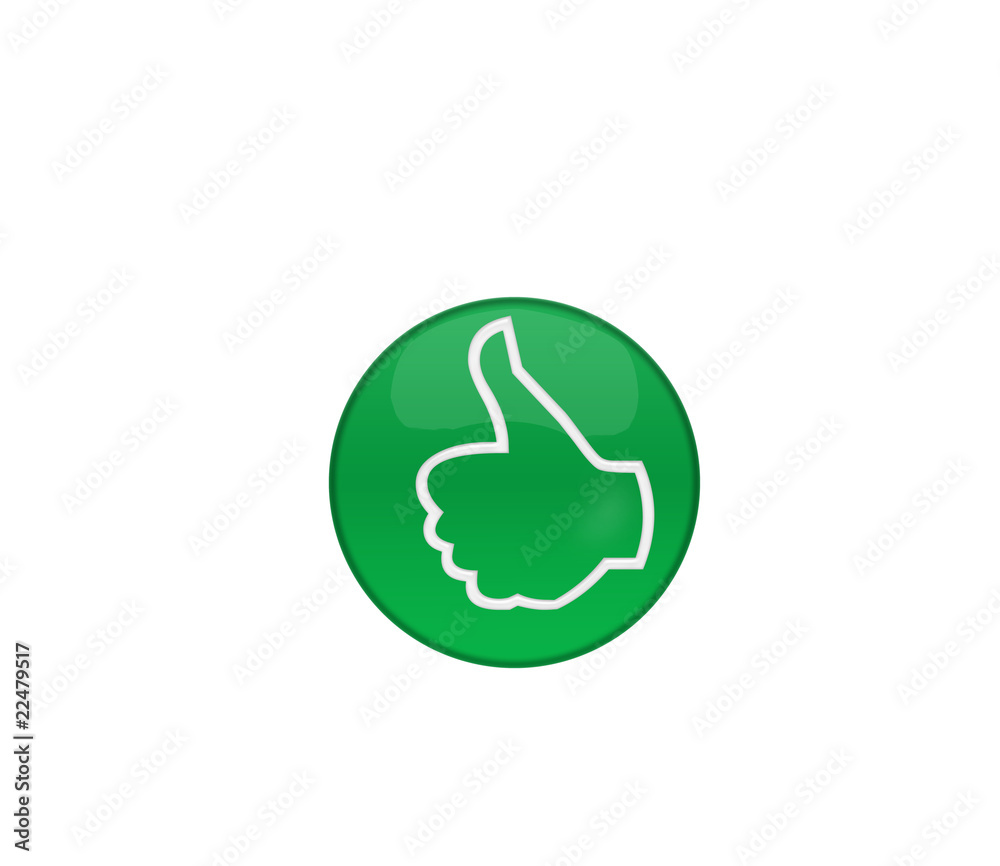 Símbolo positivo en botón web Stock Illustration | Adobe Stock