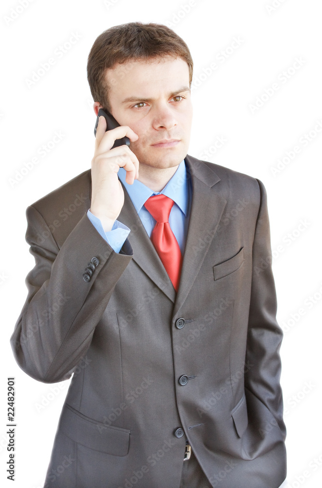 The businessman speaking by phone The businessman speaking by phone