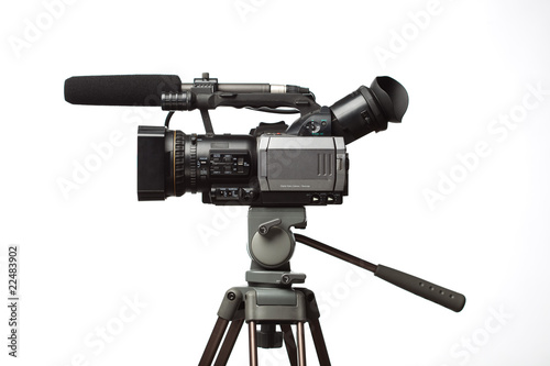 professional camcorder isolated photo