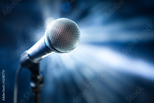 microphone on stage Fototapet