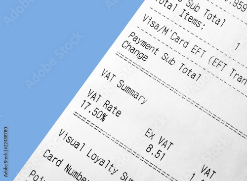 VAT receipt photo