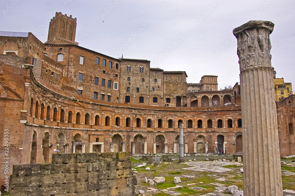 Trajan forum in Rome, Italy