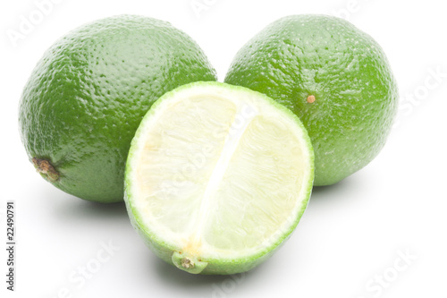 Three green limes