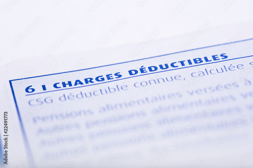 Obraz premium Charges déductibles