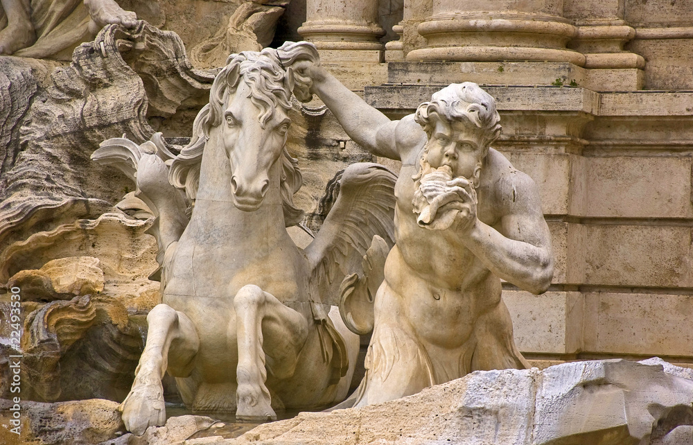 Detail of Trevi Fountain in Rome Detail of Trevi Fountain in Rome