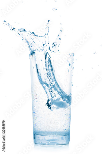 splash in water glass