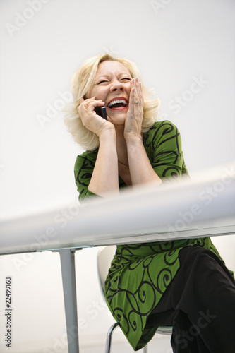 Laughing businesswoman