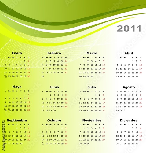 calendario español 2011