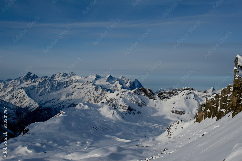 Fototapeta premium rocky alps in winter