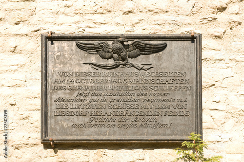 Gedenktafel auf der Eckartsburg
