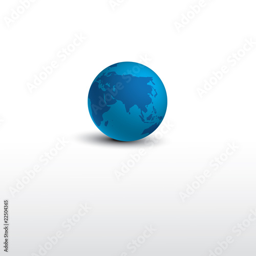 Globe on a white background