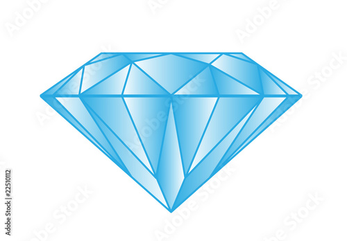 Diamonds on white background