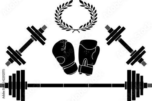 weights and bixing gloves
