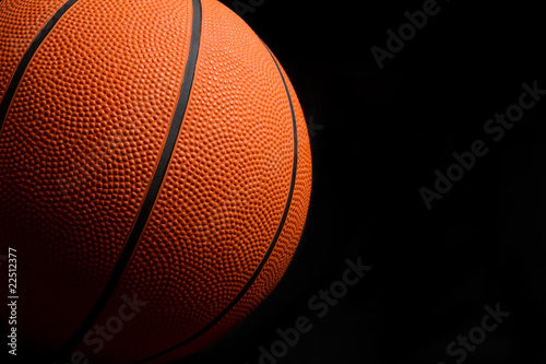 Basketball on Black Background