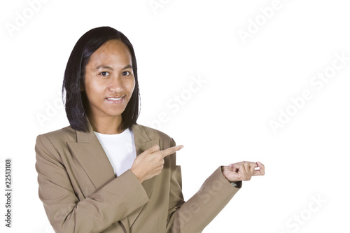 Businesswoman Pointing