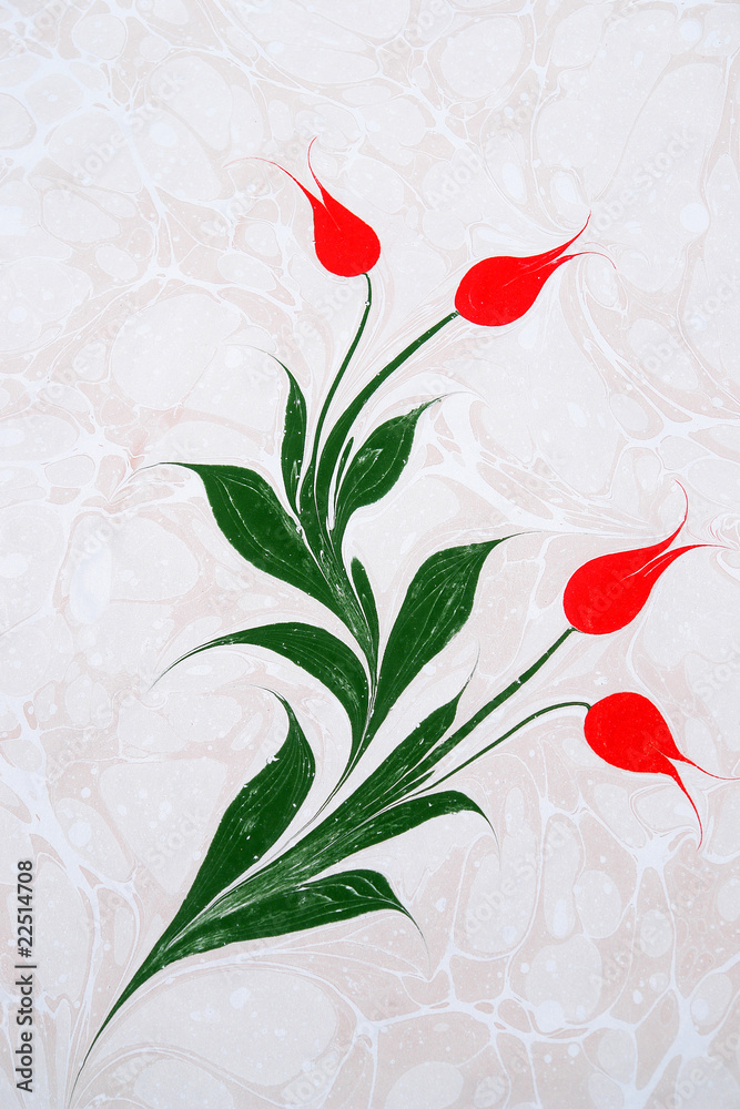 Fototapeta premium Turkish traditional marbled paper artwork background