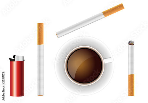 Cigarettes with coffee