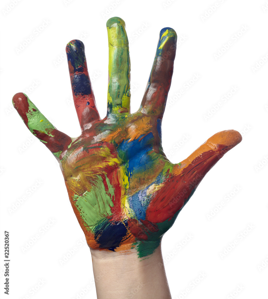 Obraz kolor malowany dziecko ręczne rzemiosło artystyczne