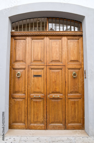 Wooden frontdoor.