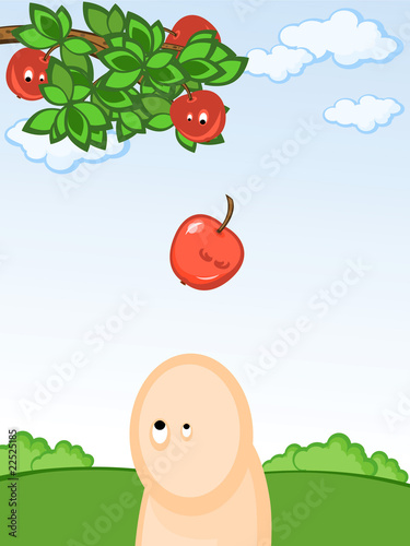 Falling apple