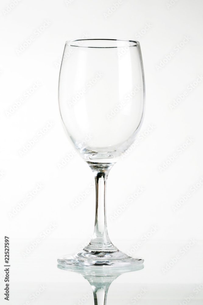 Empty wine glass isolated on white background .. Empty wine glass isolated on white background ..